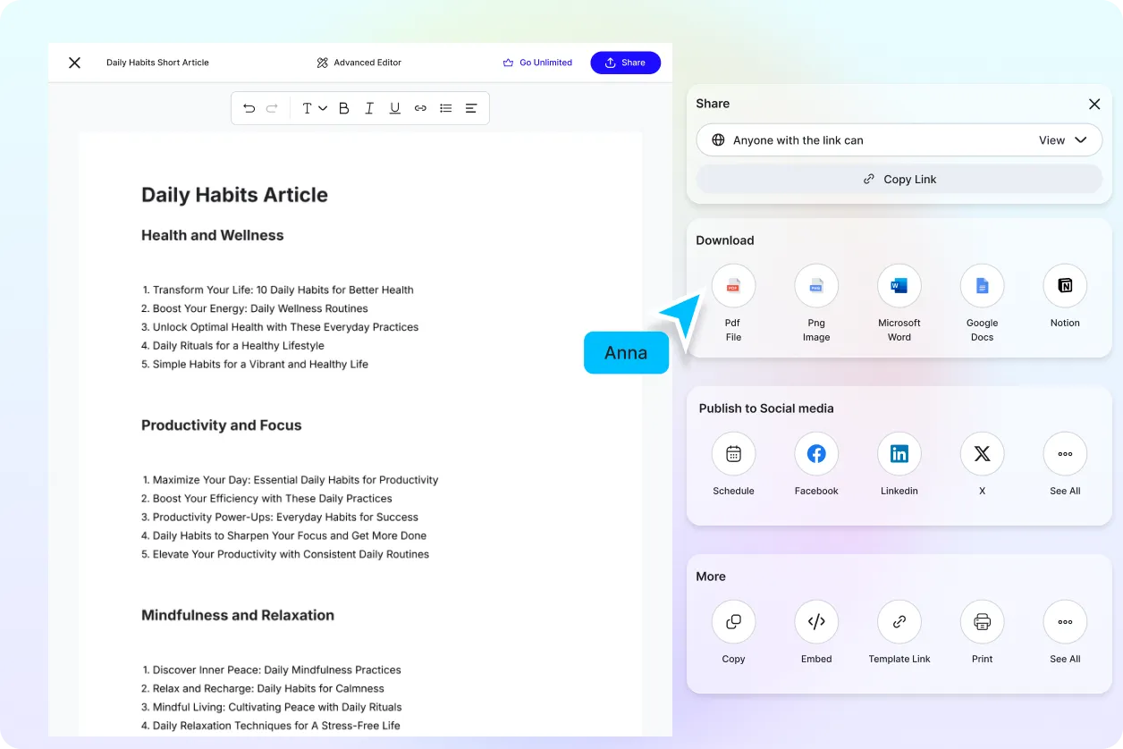Free AI Article Generator / Short – Instant Business Article Maker Tool